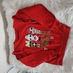 Little girls Lol Surprise Red Sweater